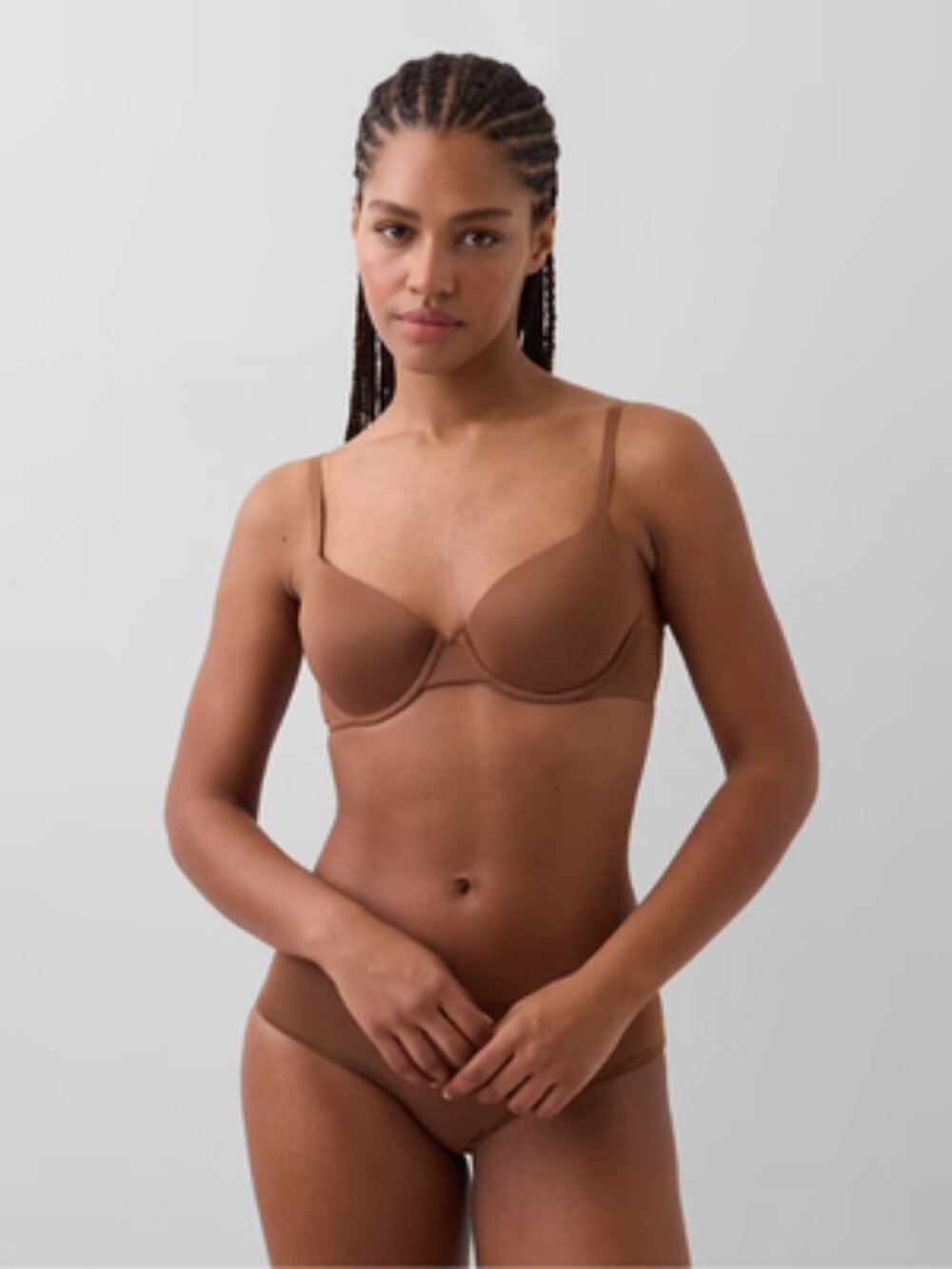 GAP Brown T-Shirt Bra Underwire Smooth Molded Cups Everyday 36C